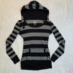 Autumn Y2k Fairy Grunge Pullover Hoodie Striped Print Hoodies Female Sweatshirts Women Hooded Fairycore Aesthetic Harajuku Tops SS69