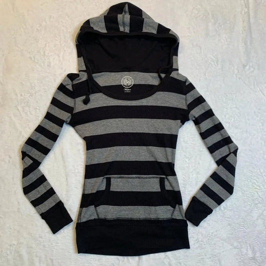 Autumn Y2k Fairy Grunge Pullover Hoodie Striped Print Hoodies Female Sweatshirts Women Hooded Fairycore Aesthetic Harajuku Tops SS69