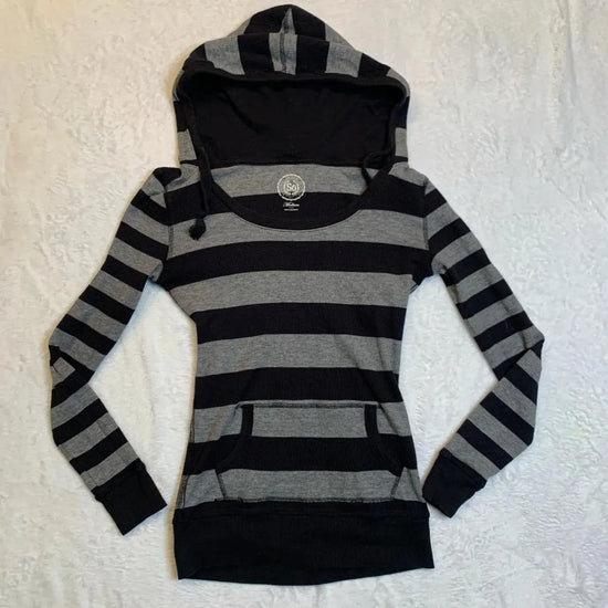 Autumn Y2k Fairy Grunge Pullover Hoodie Striped Print Hoodies Female Sweatshirts Women Hooded Fairycore Aesthetic Harajuku Tops SS69