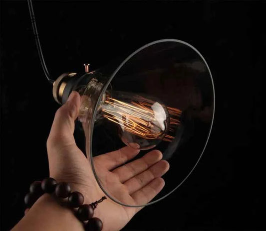 The Nordic Loft Modern Bedroom Pendant Lamp with Clear Gray Amber Vintage Pendant Lights Dining Glass Hanging Light Fixtures