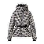 Women's Winter Hooded High Waist Padded Sport Parkas Coats with Belt Female Elegant Thick Warm Pockets Windproof Skiing Jackets
