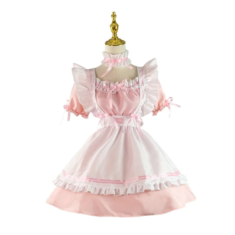 Black Pink Lolita Maid Costumes Cute Girls Women Lovely Maid Cosplay Costume Animation Show Japanese Outfit Dress Clothes S-5XL - SS69