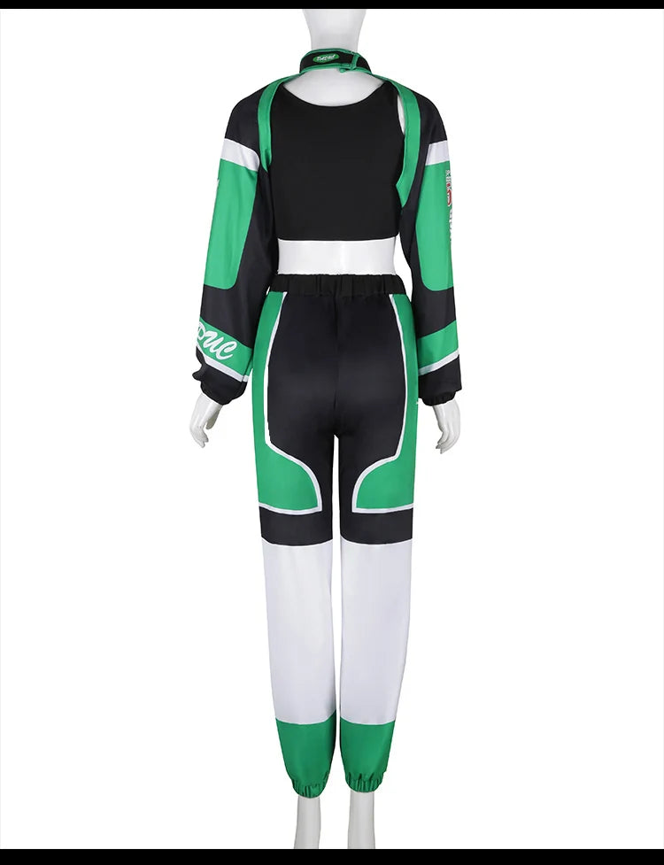 Green K-POP Jazz Dance Costume Set for Women