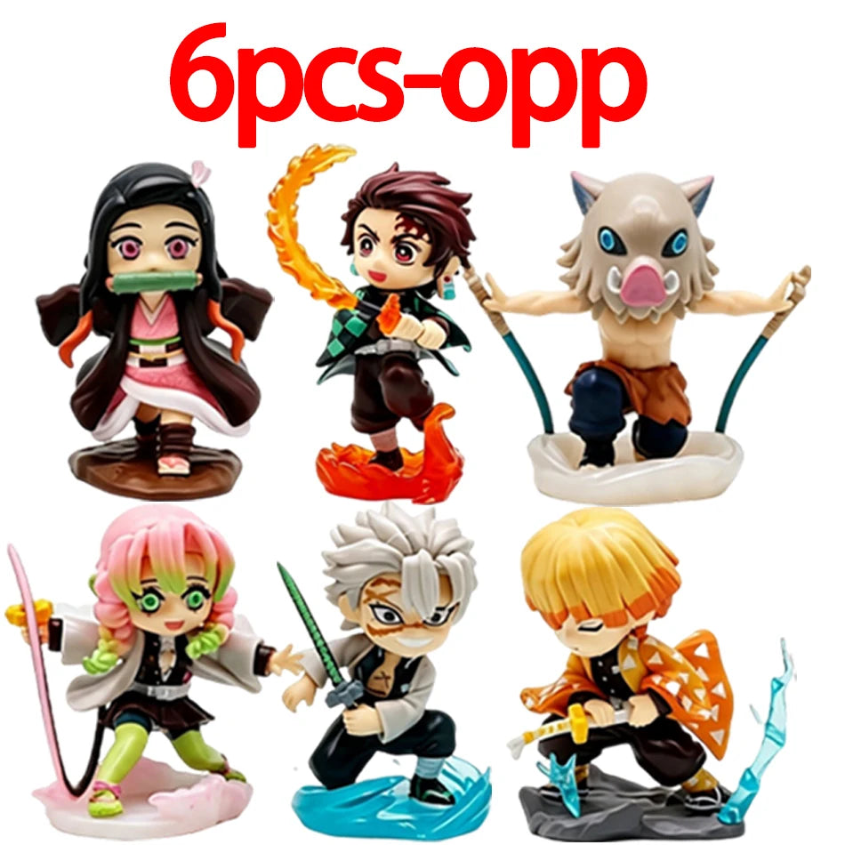 1-12pcs Anime Demon Slayer Blind Box Figure Toys Kimetsu No Yaiba Battle Series Guess Bag Mystery Doll Christmas Birthday Gift
