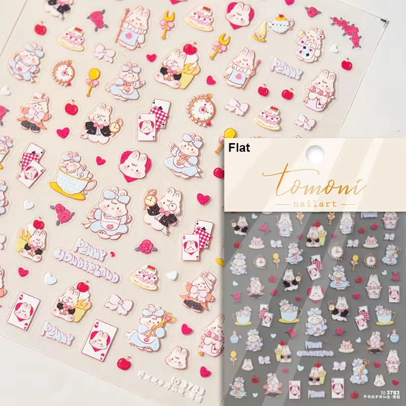 Cute Jelly Pink Cat Paw Print Nail Sticker Kawaii Pink Black Cat Claw 5D Embossed Self-Adhesive Nail Art Sticker Nail Art Decal SS69 7.69 TO3783