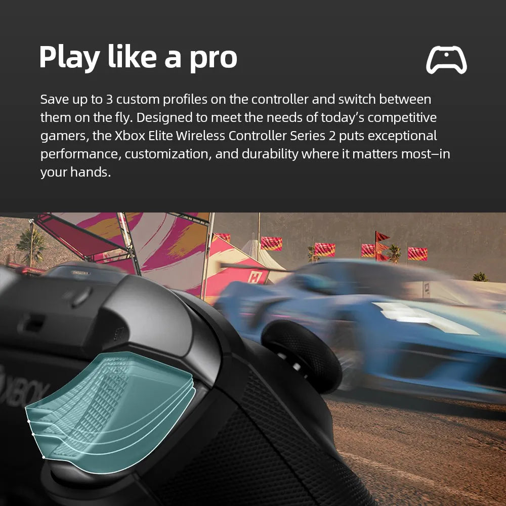 Microsoft Xbox Black Elite Wireless Controller Series 2  for Xbox Series S Xbox Series X XSS XSX 100% New Orginal  SS69