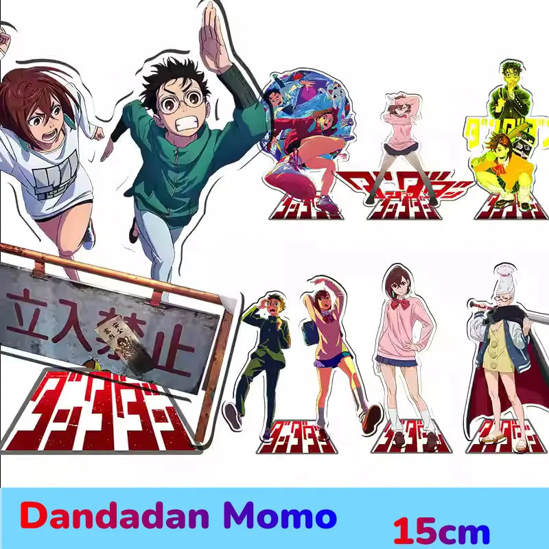 Anime Dandadan Momo Acrylic Keychain Stand Model Plate Fans Bag Gift Figure Display Fashion Cosplay Ornaments Decoration 15cm SS69