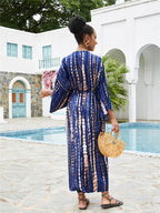Tie Dye Kimono Swimsuit Cover-Up for Women - Flowy Rayon Beach Dress