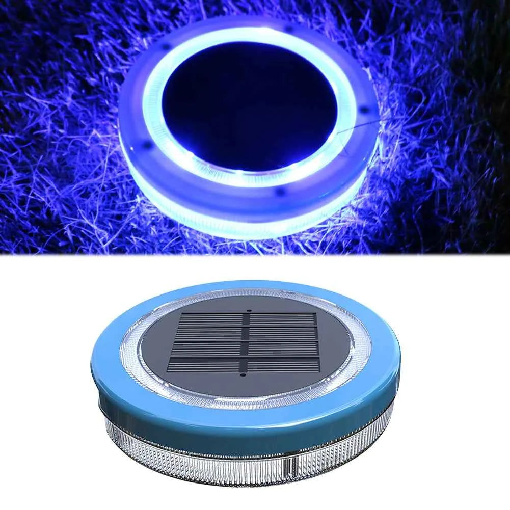 Solar Floating Pool Light Upgraded Waterproof Swimming Pool Lamp Outdoor Decorative Light Blue LED Floating Garden Pool Light