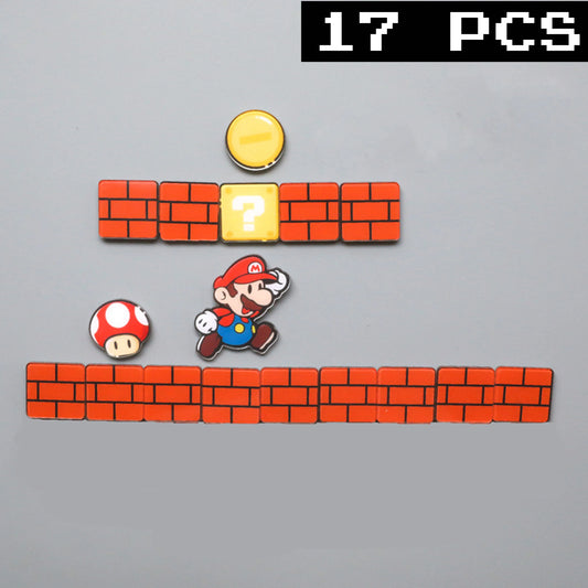 Bros Fridge Magnet Home Kitchen Convenience Sticker Cartoon Anime Photo Message Board Refrigerator Magnetic Stickers Home Dec