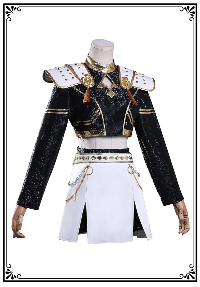 Black Golden Rumi Zoey Mira Cosplay Cosplay Costume Wig Women Suit Halloween Party Role Playing Outfit