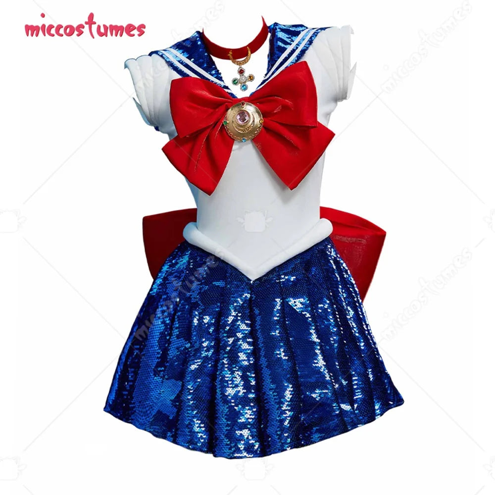 Miccostumes Women's Sailor Cosplay Costume Stage Version Dress with Gloves and Hair Accessories