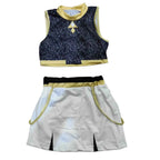 Kids Anime Cosplay Girl Costume Group Idol Singer Performance Show Black Golden Costume Child Halloween Party Clolthes Outfit