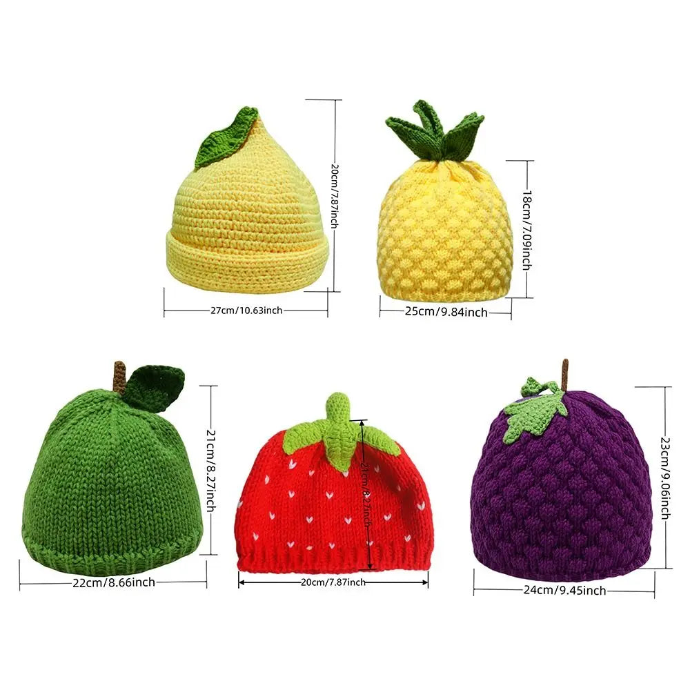 Crochet Strawberry Knit Hat - Warm Winter Beanie for Adults
