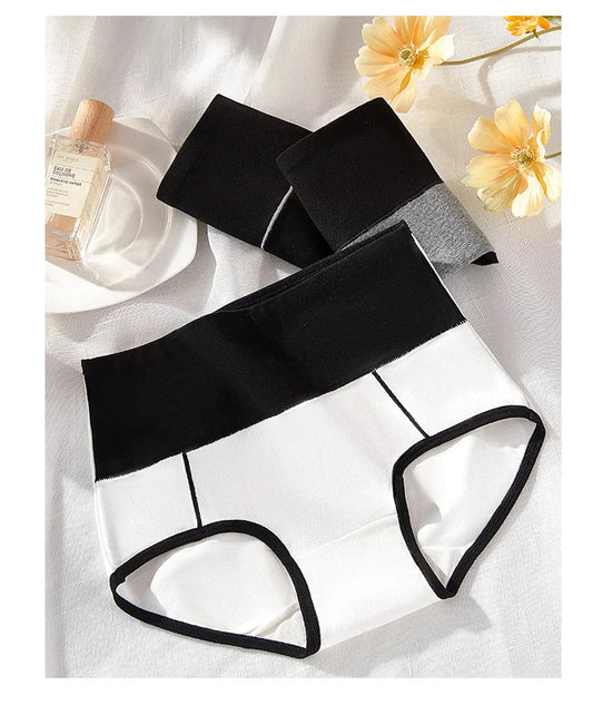 3Pcs/Set Cotton Women's Panties High Waist Body Shaper Underwear Plus Size M-4XL Underpants Soft Panty Slimming Female Briefs SS69