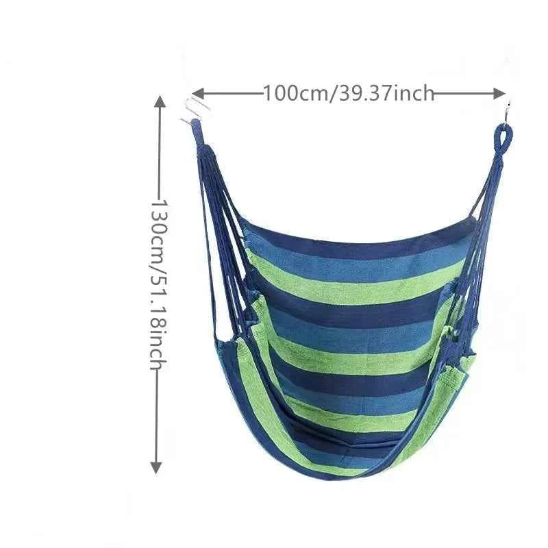 Outdoor Thickened Canvas Hammock/hammock accessories，Camping Outdoor Swing Net Hed Anti Rollover Striped Hanging Chair Hammock