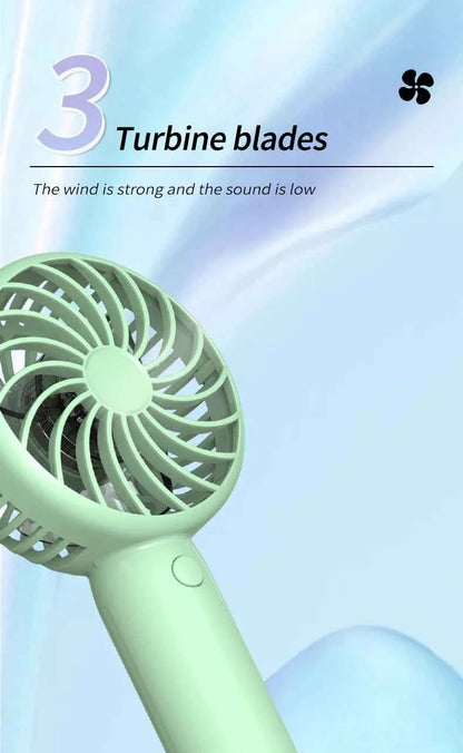 1200mAh Mini Portable FansHandheld USB Rechargeable Quiet Handheld FanAir cooler Outdoor Travel Hand Fans ventilation Fan