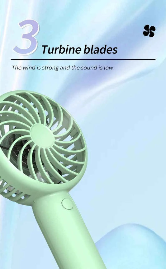 1200mAh Mini Portable FansHandheld USB Rechargeable Quiet Handheld FanAir cooler Outdoor Travel Hand Fans ventilation Fan