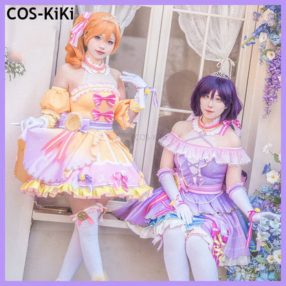 COS-KiKi Anime Lovelive Aqours Tojo Nozomi/Nishikino Maki All Members Fireworks Awakening Lolita Singing Suit Cosplay Costume SS69