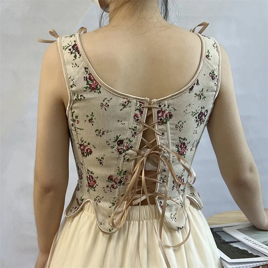 SS69 Lolita Corset Camisole Top - Y2K Underbust Body Shaper Polyester Blend