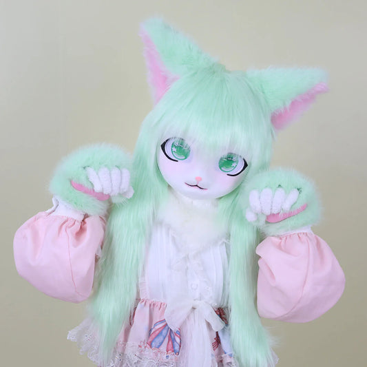 SS69 Animal Cosplay Mask, Polyester Furry Kigurumi Head for Costume Parties