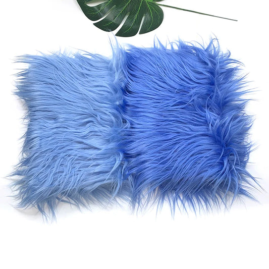 SS69 Faux Fur Fabric 8cm Long Pile 25x45cm Sheet for Cosplay and Patchwork