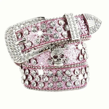 SS69 Rhinestone Western Cowgirl Belt - PU Leather Y2K Style Accessory