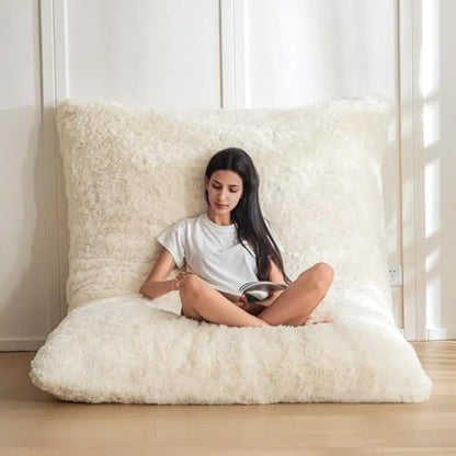 3 in 1 Bean Bag Chair, Giant Bean Bag Sofa Bed, Floor Mattress with High-Density Foam Filling, Bean Bag Chair for Adult