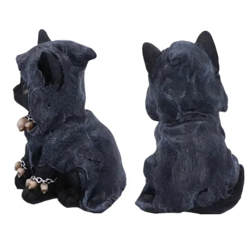 Gothic Cat Witch Decorated Garden Halloween Figurine  Decoration Accessories Decorations for Home Desk  Decor Modern