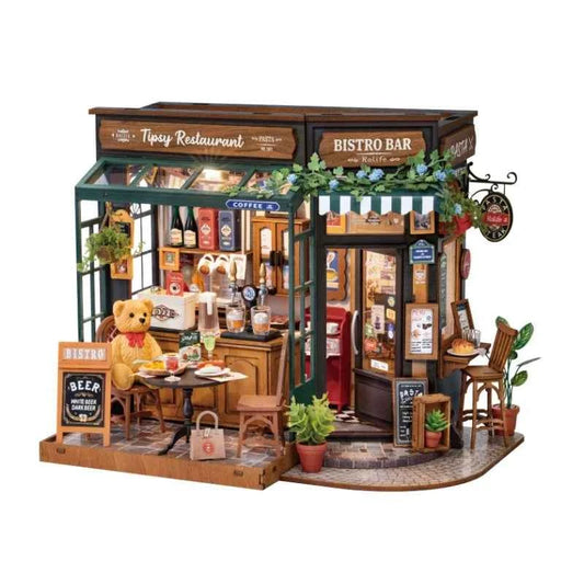 Robotime Rolife Becka's Baking House 3D Puzzle DIY Miniature Dollhouse Kit Amazing Gift for Children DG161
