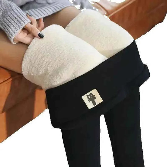 Winter Women Leggings Fleece Lined Velvet Keep Warm Pants High Waist Leggings Women Solid Comfortable Stretchy Thermal Plus Size