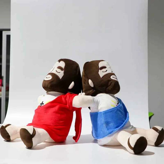 38CM Breath Jesus Soothes Plush Toy   for Kids Soft Soothing Jesus Plushies Comforting Jesus Heart Toy Easter Christmas Gifts