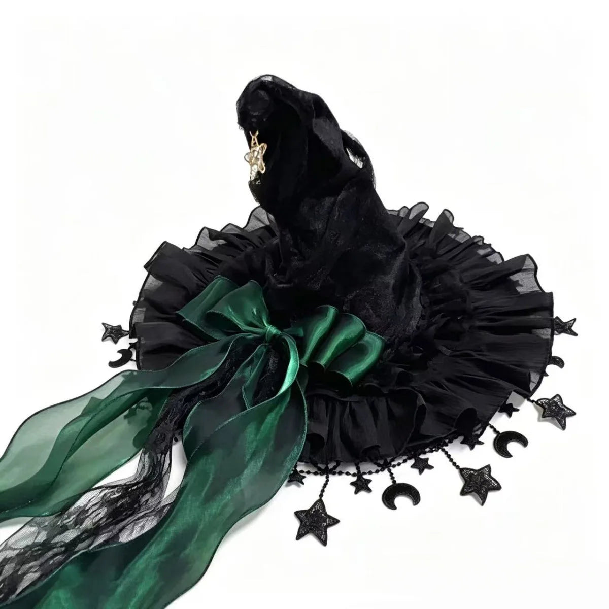 Fashion Halloween Witch Hat Gothic Dark Wizard Cap Lolita Cosplay Accessories Costume Headwear Party Photo Prop Festival Gift