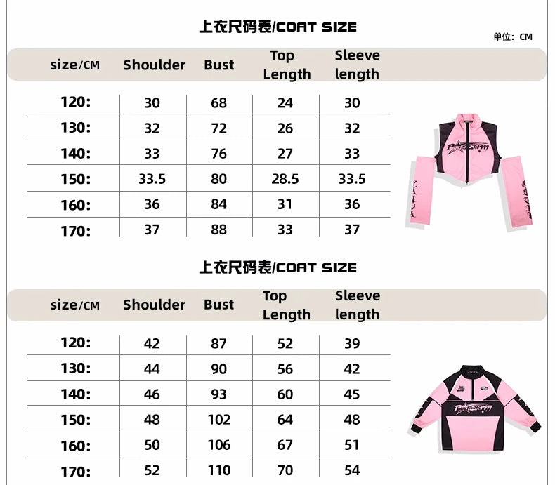 Hip Hop Dance Costume for Girls Pink Tops Black Pants Teenagers Boys Jazz Dance Performance Clothes Kpop Outfits Kids Stage Wear SS69