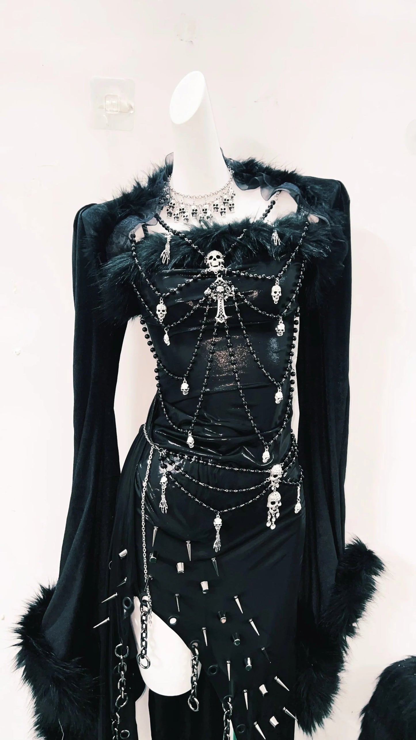 Gothic dress skull dress  y2k dress Harajuku dress Unique dress Sexy dress cross dress vintage dress gothic clothes y2k fashion SS69