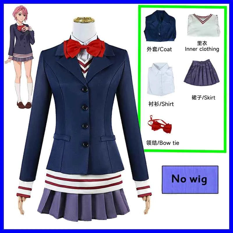 Anime Dandadan Cosplay Costume Aira Shiratori JK Sailor Skirts Outfit Suit Momo Ayase Ken Takakura Jackets Pants Wig School Sets