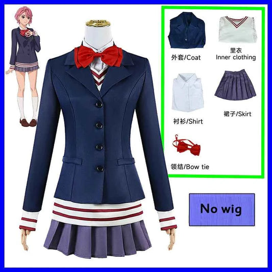 Anime Dandadan Cosplay Costume Aira Shiratori JK Sailor Skirts Outfit Suit Momo Ayase Ken Takakura Jackets Pants Wig School Sets