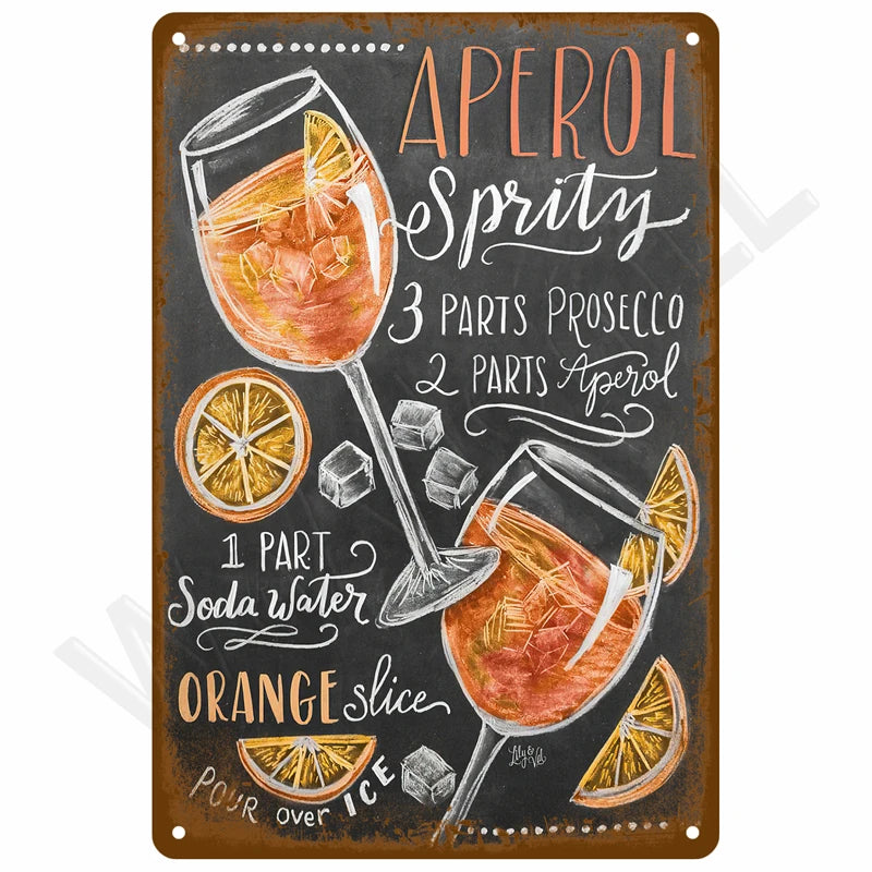 Vintage Metal Tin Sign 20x30cm Retro Wall Art for Home Bar