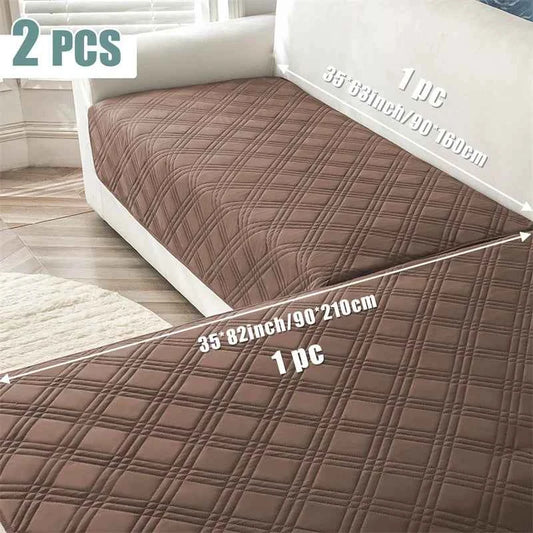 2pcs/Set Water Repellent Pets Kids Corner Sofa Seat Cover Anti Dirty Dog Bed Mattress Cover Non-Slip Chaise Longue Slipcover