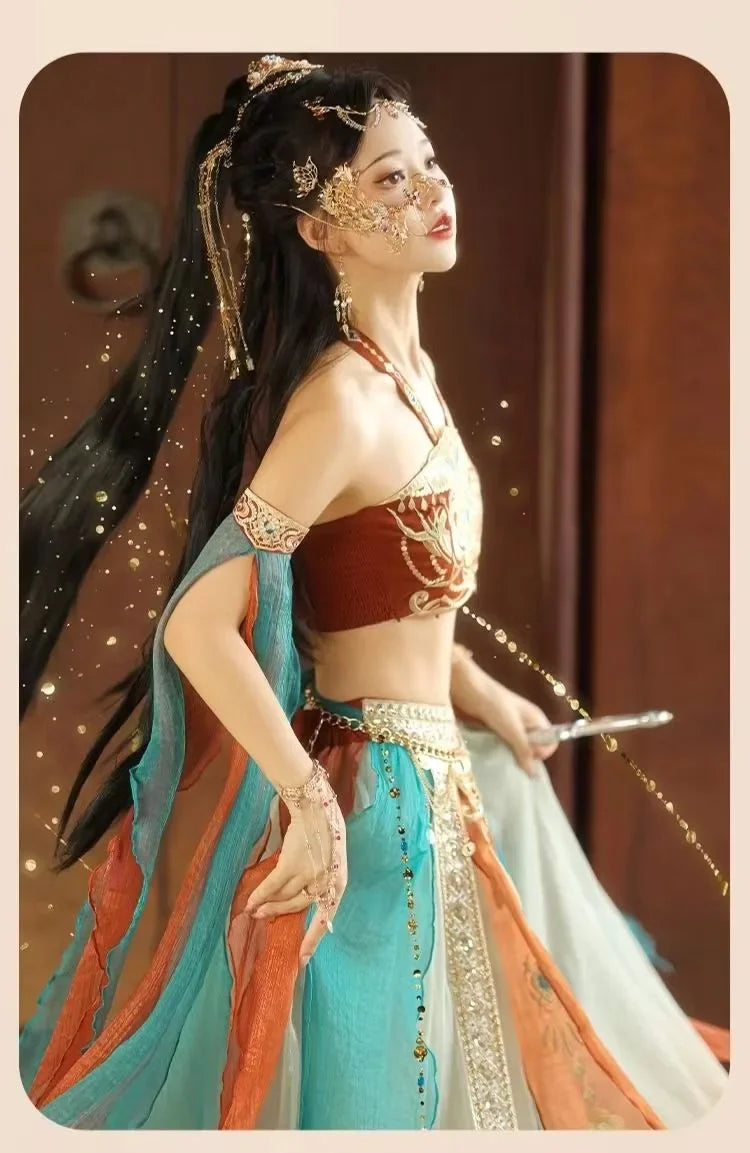 Dunhuang Feitian Western Princess Clothes Hanfu Exotic Photography Photo Chinese Style Dance Costume Hanfu Women China Clothing SS69