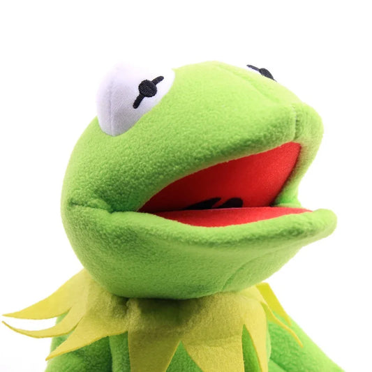 Anime Kermit The Frog Funny Kawaii Plush Doll Hand Puppet Schoolbag Frog Cute Plush Toy Ventriloquist Performance Props For Baby