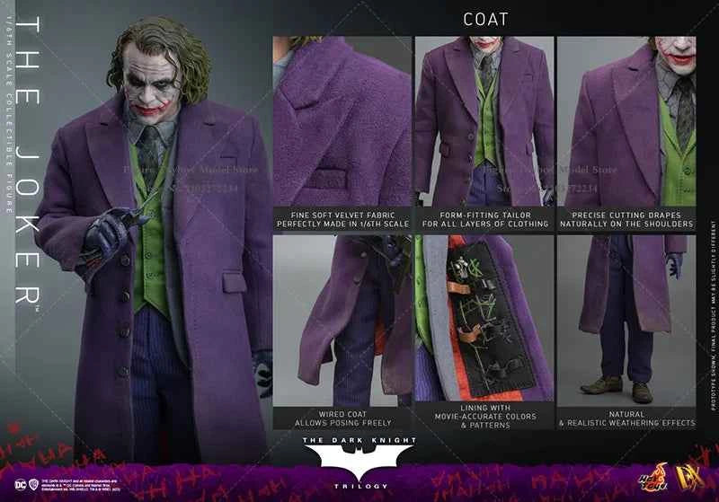 HOTTOYS HT DX32 1/6 Collectible Glue Hair Joker Action Figure Comics Dark Black Villain Delicate 12" Full Set Soldier Model