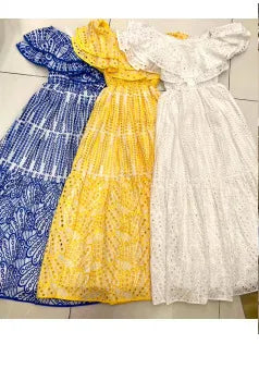 JAMERARY Fashion Floral Print Long Sleeve Maxi Dress For Women Summer Autumn Clothes Layers Ruffles Cake Dresses Evening SS69