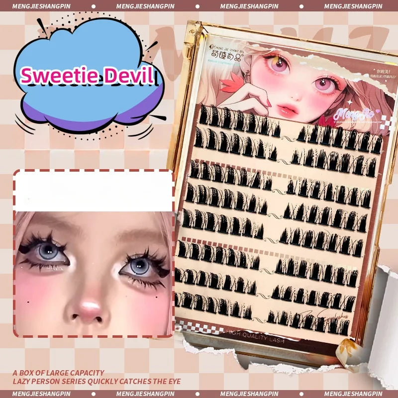 Little Devil False Eyelashes Manga Lashes Reusable Natural Thick Fluffy Soft Single Individual Cluster Eye Extension Beauty Tool SS69