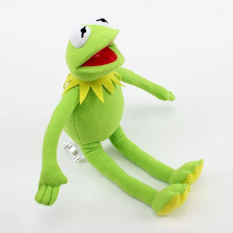 Anime Kermit The Frog Funny Kawaii Plush Doll Hand Puppet Schoolbag Frog Cute Plush Toy Ventriloquist Performance Props For Baby