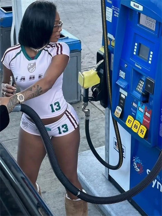 2025 Woman Clothing Shorts Suit America Sports Style Fashion Slim Retro Summer Letter Print Short-sleeved Top Y2k ropa de mujer SS69