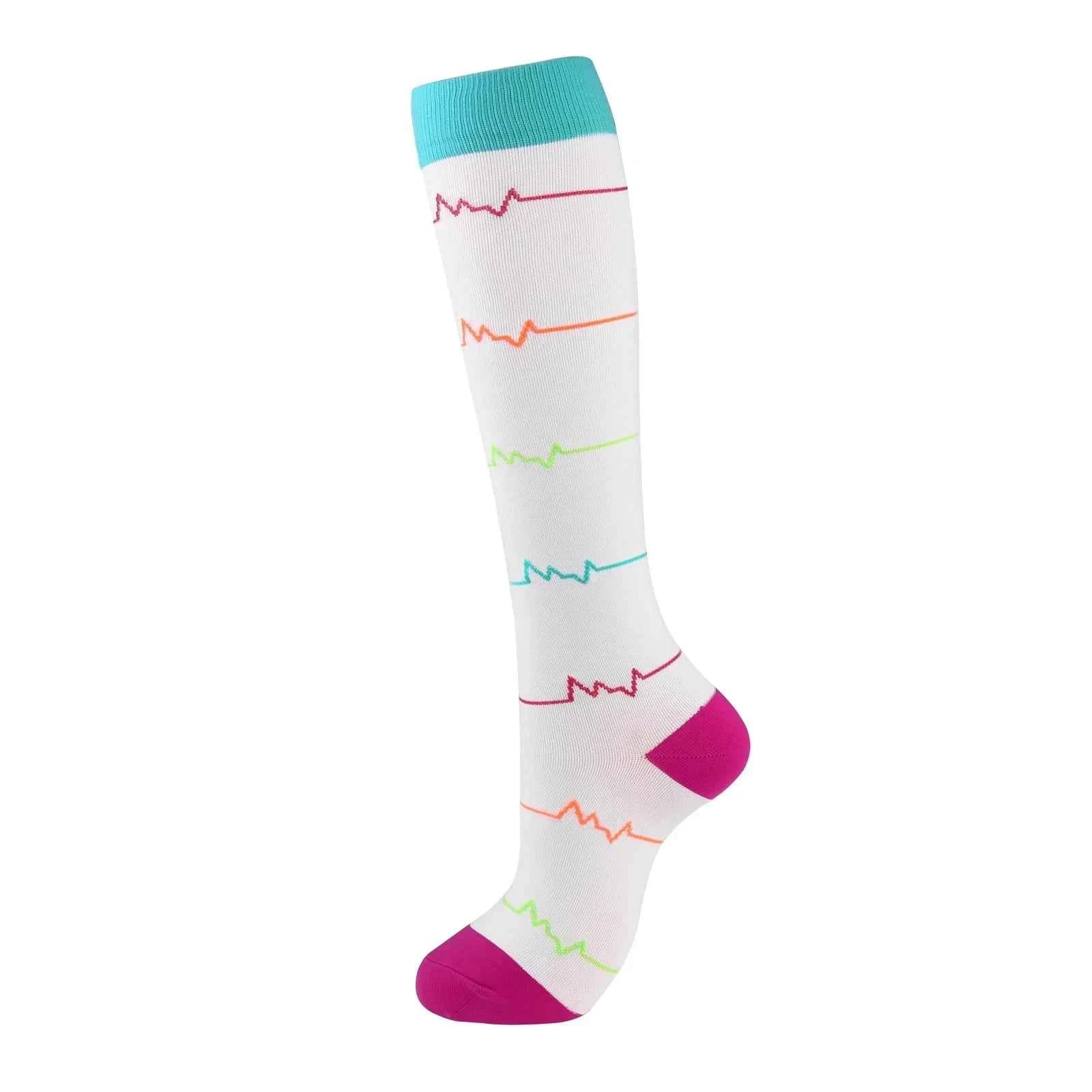 Compression Socks Varicose Veins Blood Circulation Pregnancy 20-30mmhg Nurse Socks Men Women Marathon Golf Cycling Sports Socks