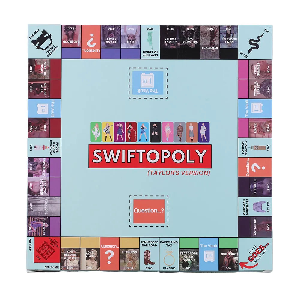 Taylor's Monopoly Board Game Fun Party Family Interactive Chess Games Swiftopoly Board Game Adults Fans Interactive Board Game SS69