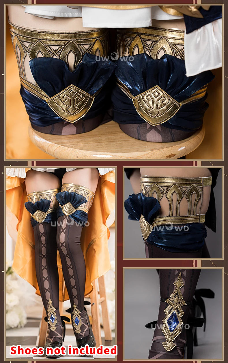 IN STOCK UWOWO Navia Cosplay Genshin Impact Navia Cosplay Costume Fontaine Rococo Style Dress Cosplay Halloween Costume