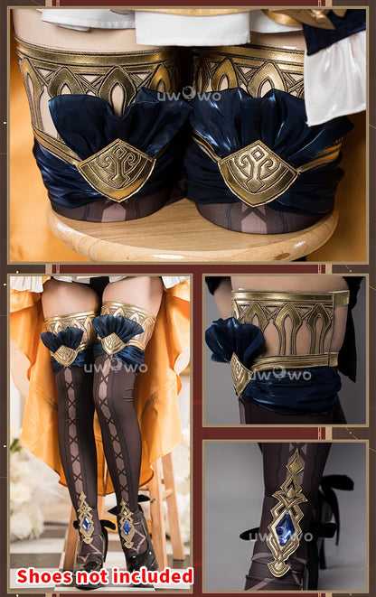 IN STOCK UWOWO Navia Cosplay Genshin Impact Navia Cosplay Costume Fontaine Rococo Style Dress Cosplay Halloween Costume